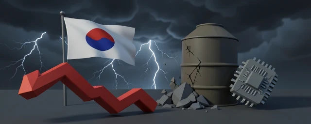 Chip stocks sell-off and Middle East tensions push South Korea's KOSPI index to plunge again, with oil near $100.